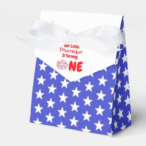 Little Firecracker 1st Birthday Favor Boxes