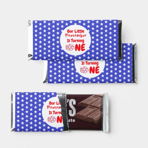 Little Firecracker 1st Birthday Hershey Bar Favors