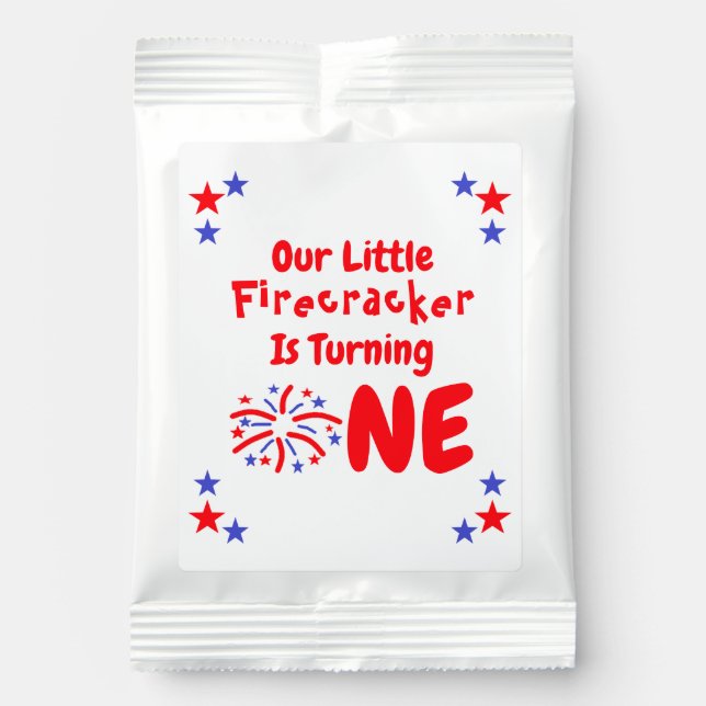 Little Firecracker 1st Birthday Lemonade Drink Mix (Front)