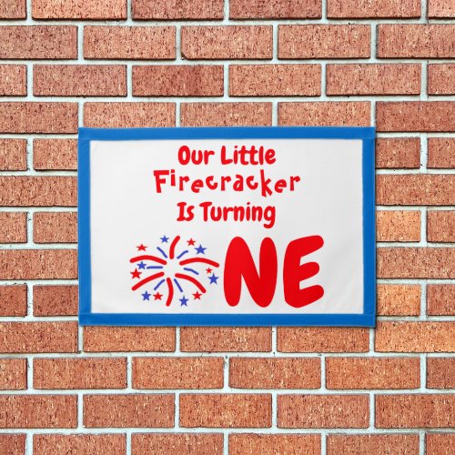 Little Firecracker 1st Birthday Pennant