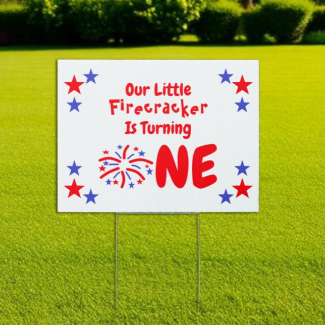 Little Firecracker 1st Birthday Sign (Creator Uploaded)