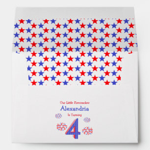 Little Firecracker 4th Birthday Envelope
