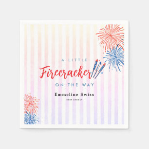 Little Firecracker 4th July Baby Shower Napkins