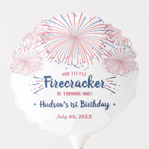 Little Firecracker 4th Of July 1st Birthday Balloon
