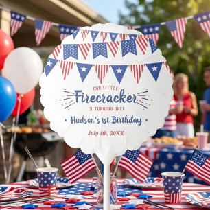 Little Firecracker 4th Of July 1st Birthday Balloon