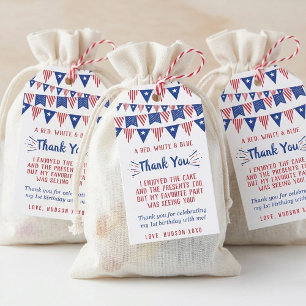 Little Firecracker 4th Of July 1st Birthday Gift Tags