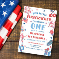 Little Firecracker 4th of July 1st Birthday