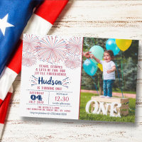 Little Firecracker 4th Of July 1st Birthday Photo