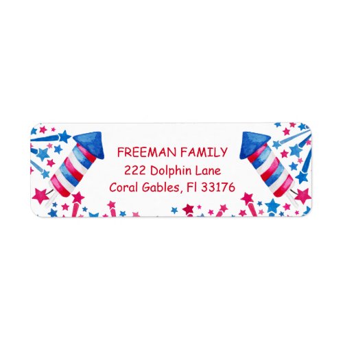 Little Firecracker 4th of July Birthday Party Label