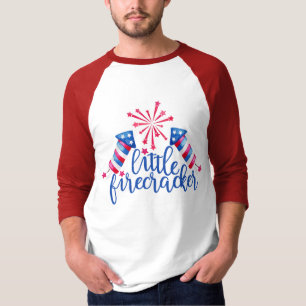 Little Firecracker 4th of July Birthday Patriotic  T-Shirt