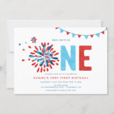 Our Little Firecracker 1st Birthday (S&S) Invitation