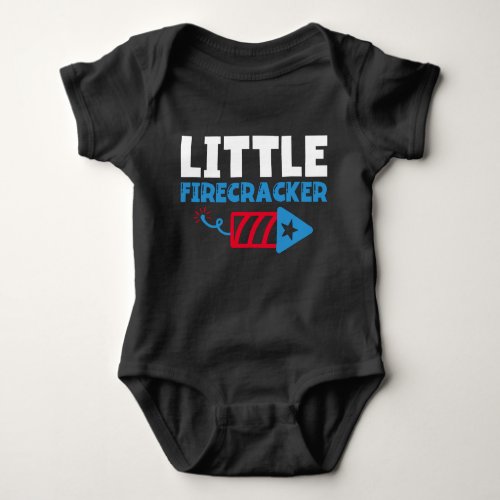 Little Firecracker  4th Of July Matching Costume Baby Bodysuit