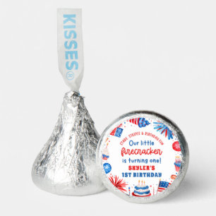 Little Firecracker 4th of July Summer 1st Birthday Hershey®'s Kisses®