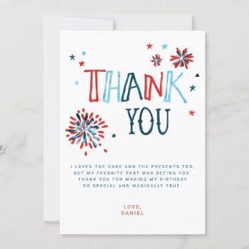 Little Firecracker 4th Of July Thank You Card by CutePartyDash at Zazzle