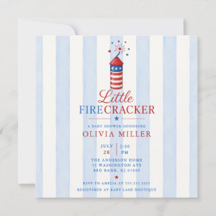 Little Firecracker Baby Shower Invitation