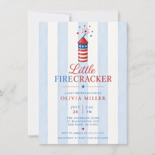 Little Firecracker Baby Shower Invitation