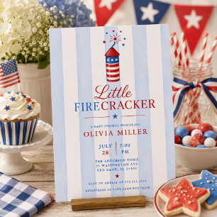 Little Firecracker Baby Shower Invitation