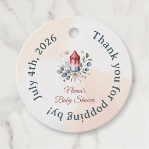Little Firecracker Baby Shower Thank You Favor Tags