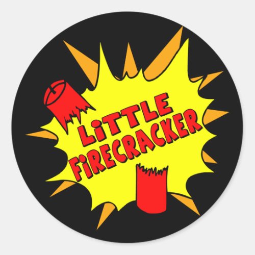 Little Firecracker Classic Round Sticker