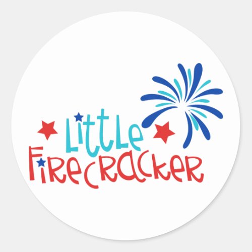 Little Firecracker Classic Round Sticker
