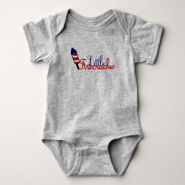 Little Firecracker Design Baby Bodysuit (Front)