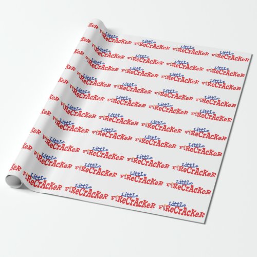 Little Firecracker Fourth of July Wrapping Paper