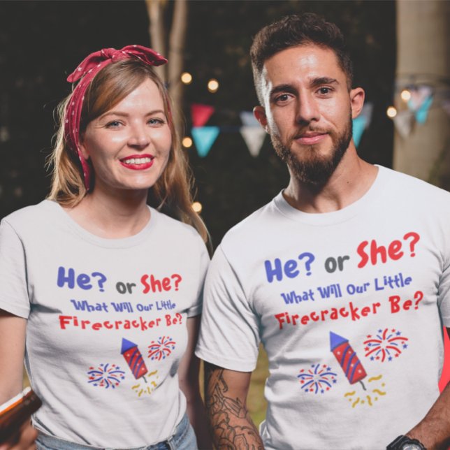 Little Firecracker Gender Reveal T-Shirt (Creator Uploaded)