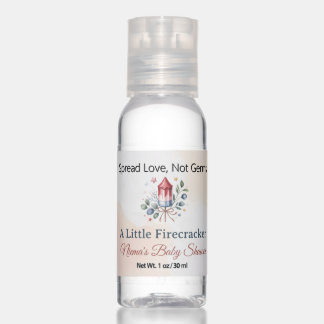 Little Firecracker Patriotic July 4th Baby Shower Hand Sanitizer