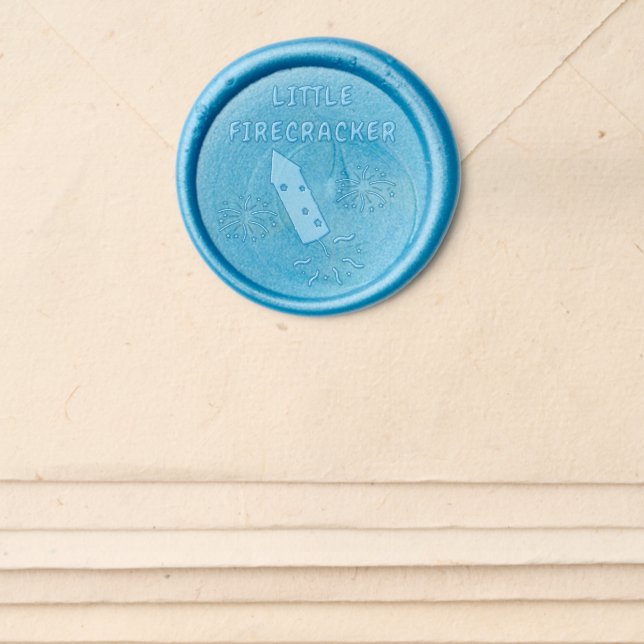 Little Firecracker Wax Seal Sticker (Front)