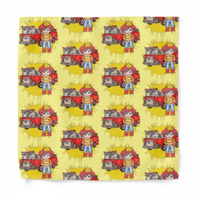 Little Firefighter Bandana (Front)