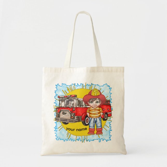 Little Firefighter tote bag (Front)
