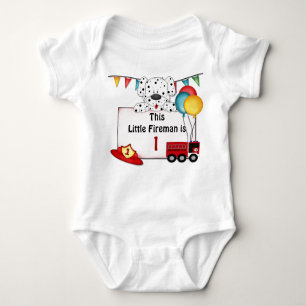 Little Fireman Dalmation - Customize Baby Bodysuit