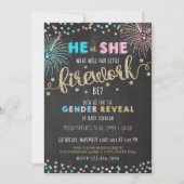 Little Firework Gender Reveal Invitation (Front)