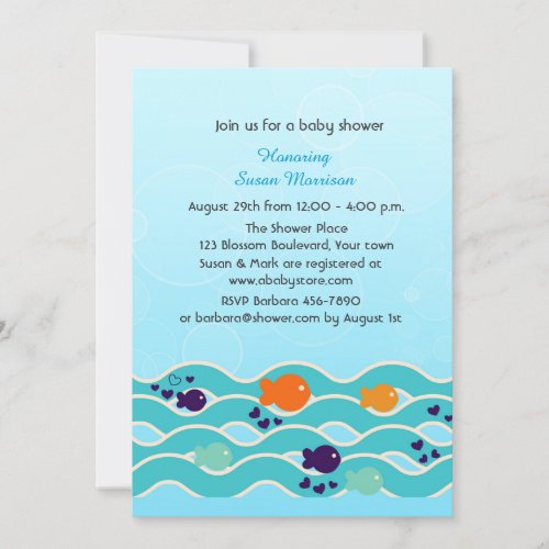 Little Fish Baby Shower Invitation