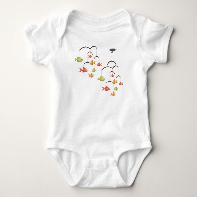 Little Fish Hanger Toy Kid T-Shirt Baby Bodysuit (Front)