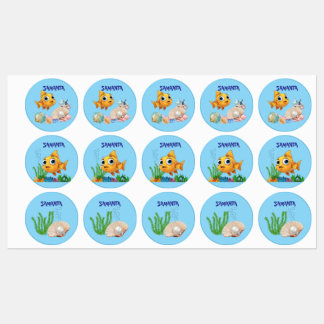 Little Fish Waterproof Labels