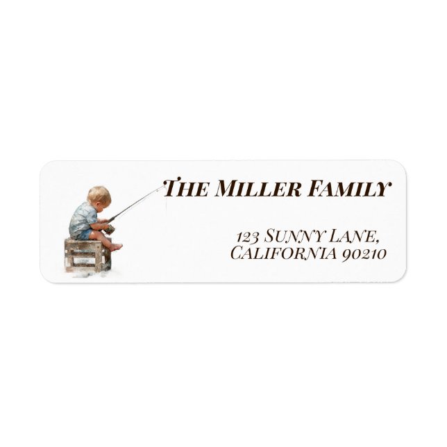 Little Fisherman Artistic Impasto Custom Label (Front)