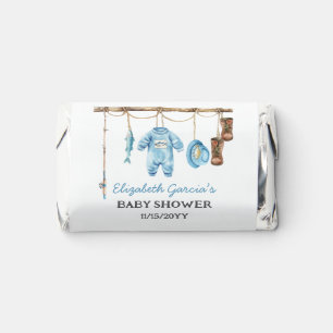 Little Fisherman Baby Shower Candy Bar Wrapper  Hershey's Miniatures