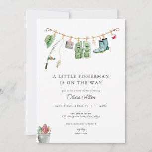 Little Fisherman Baby Shower Invitation