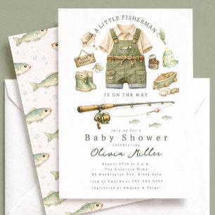 Little Fisherman Baby Shower Invite