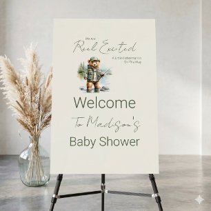 Little Fisherman Baby Shower Welcome  Foam Board