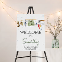 Little Fisherman Baby Shower Welcome Sign