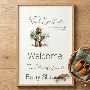 Little Fisherman Baby Shower Welcome Sign