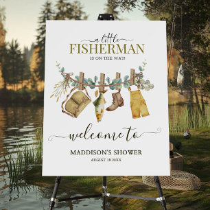 Little Fisherman Baby Shower Welcome Sign