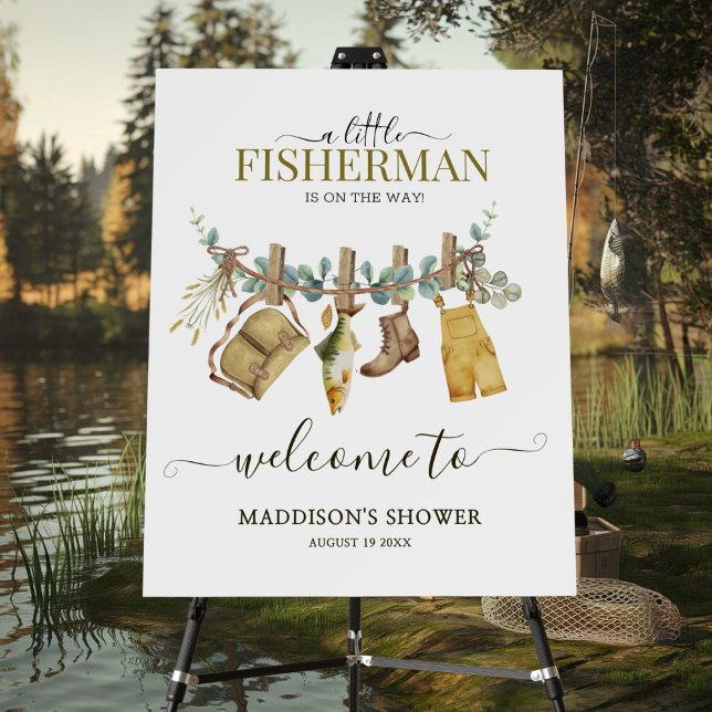 Little Fisherman Baby Shower Welcome Sign (Creator Uploaded)
