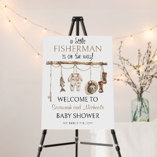 Little Fisherman Baby Shower Welcome Sign