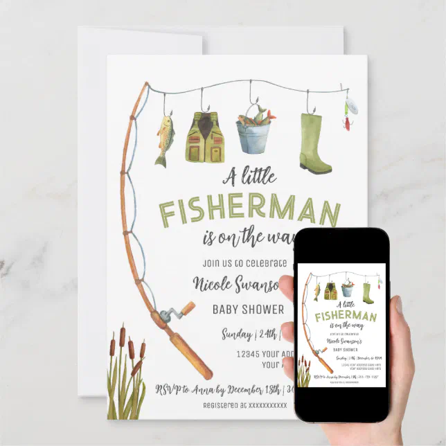 200 Stück Angel-Konfetti Für Babyparty – „A Little Fisherman Is On The Way“ Tischdekoration