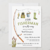 Fishing Fisherman Birthday Invitation Outdoor by sessyjets, $10.00  Baby  shower fishing, Baby shower invitations, Outdoors birthday party