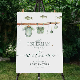 Little Fisherman Is Reeling In Joy Baby Shower Foam Board