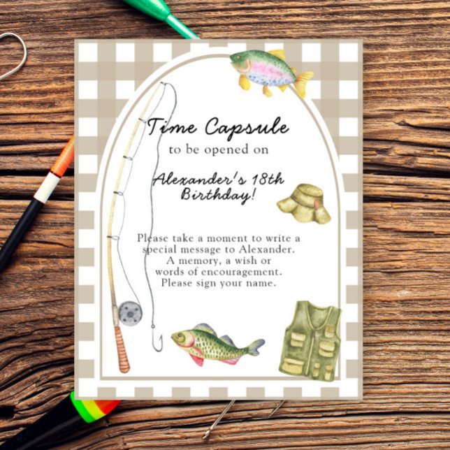 Little Fisherman Time Capsule 1st birthday Poster (Creator Uploaded)